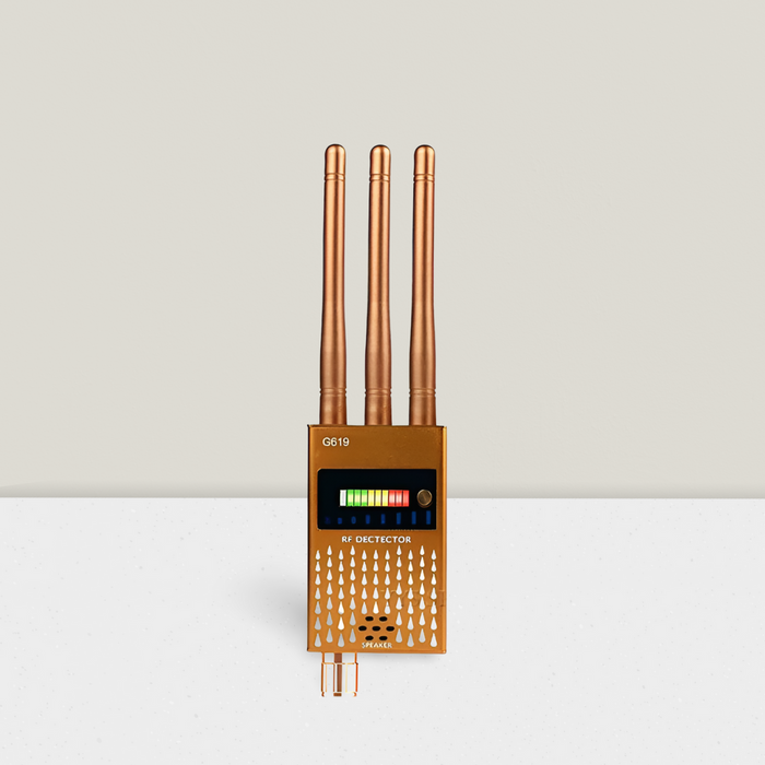 bug detector, counter surveillance, spy gear, gold