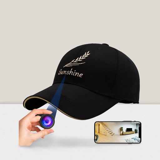 black baseball hat hidden wearable mini wifi camera
